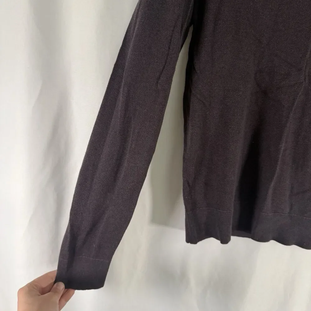 Banana Republic Luxury Blend Sweater Mens Small Purple Silk Cashmere Lightweight